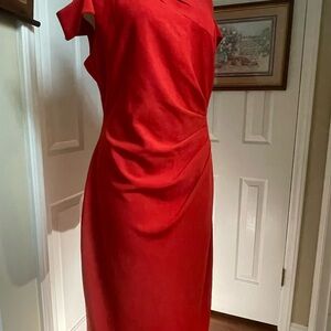 Tahari Classic Red Sheath Dress